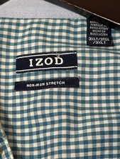 Camisa Casual Izod Celeste Cuadriculada Para Hombre - Guatemala