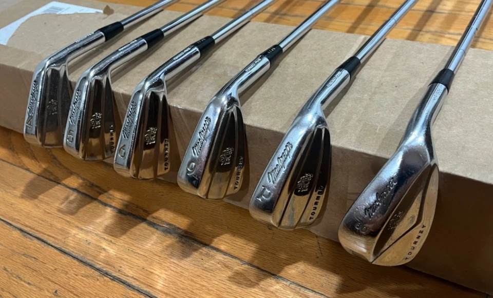 RARE Set of MacGregor Tourney PMB Forged Blade Irons 4-6 & 9-LW PGA TOUR RH S300 - Image 2 of 4