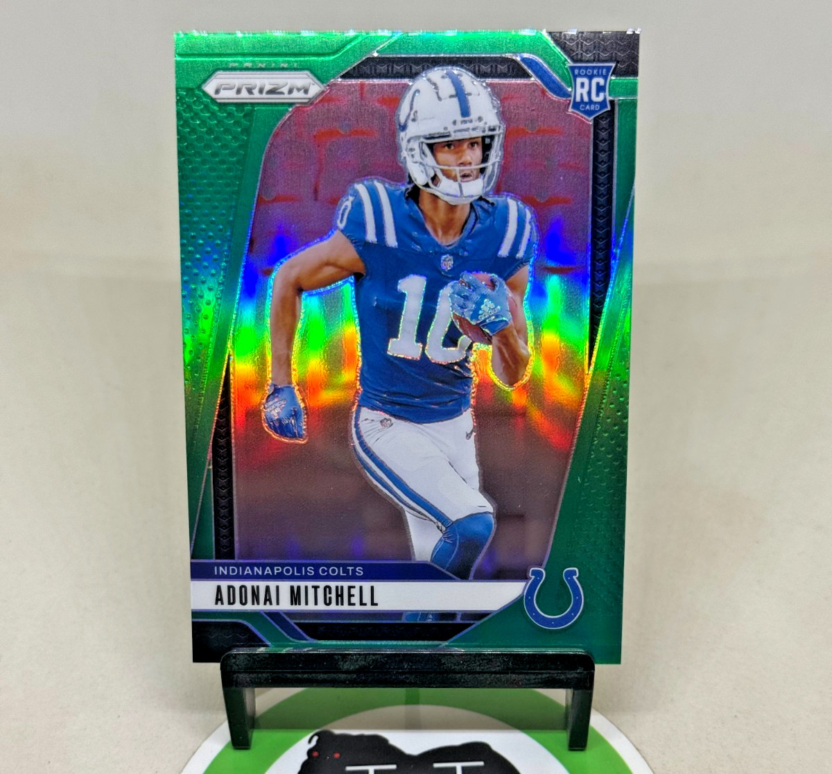2024 Panini Prizm NFL Green Prizm 303 Adonai Mitchell RC Indianapolis Colts