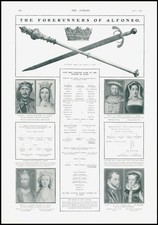 1906 SPAIN Family Tree Alfonso Mace Sword Crown Richard Edward Philip 2nd (67)