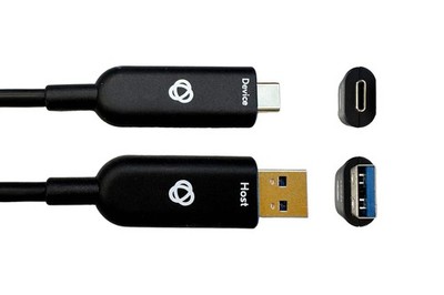 Kramer CP-AOCU32/AC-98 USB-A to USB-C Optical Cable 10Gbps 98ft