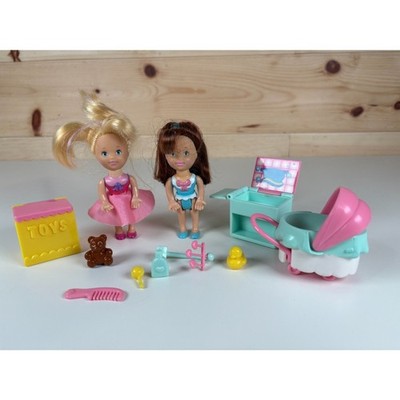Vintage 90 s Toybiz Miss Party Surprise Dolls Patty and Jenny Baby Nursery 