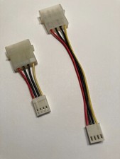 2 Molex 4Pin LP4 to SP4 Floppy Drive Power Adapters