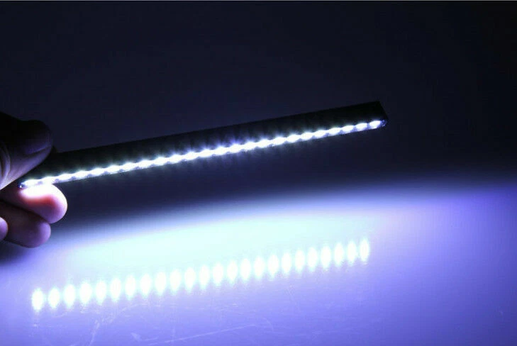 2x Ultra-delgado coche camión DRL LED luz de señal antiniebla lámpara de funcionamiento diurno impermeable Foto 2 de 4