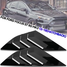 2 Pcs Rear Window Side Louvers Vent For Ford Focus St Rs Mk3 Hatchback 2012-2018