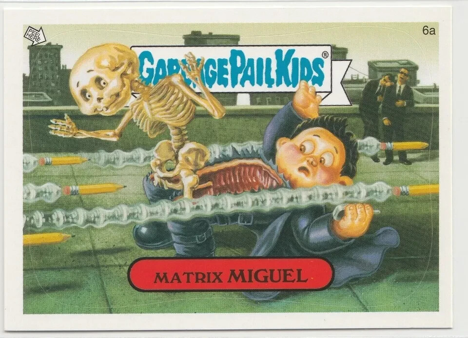 Matrix Miguel #6a Keanu Reeves Garbage Pail Kids GPK 2006 ANS5 All-New Series 5 Card