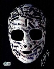 Gerry Cheevers Boston Bruins Signed Autographed 8x10 Mask Photo Beckett Hologram