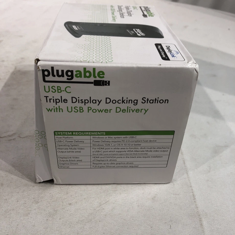 Plugable USB Type-C Triple Display Docking Station UD-ULTCDL NO A/C ADAPTER - Image 3 of 4