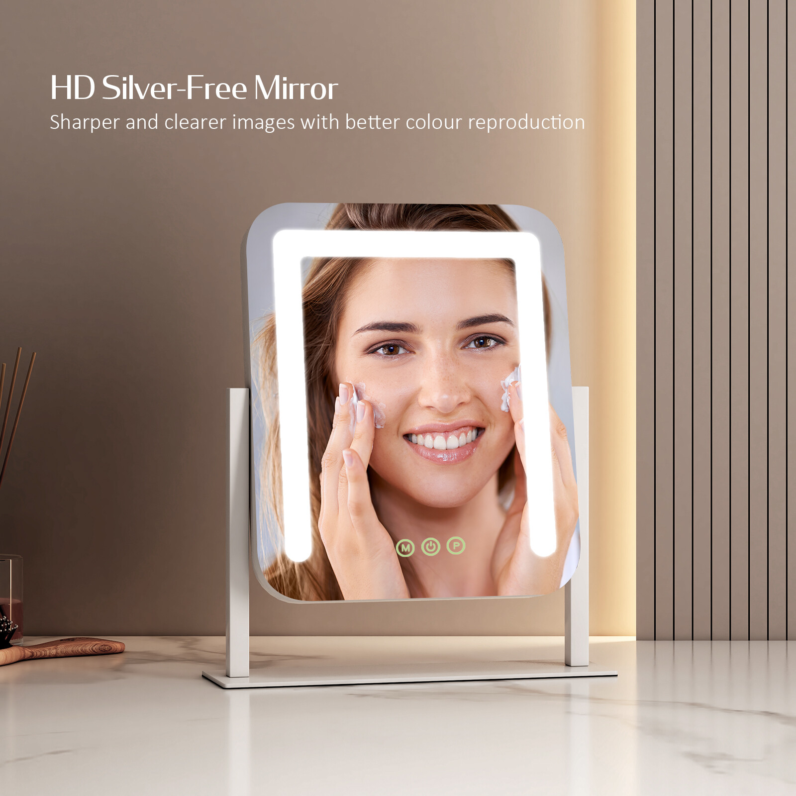 EMKE LED Vanity Make Up Mirror With Lights Stand Hollywood Dressing