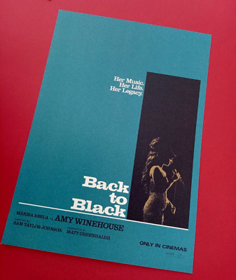 Back To Black Amy Winehouse Movie Promotional A4 Card Print  Marisa Abela