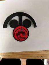 Classic Disney Logo Mickey Ear Holder - Iconic Red Design for Headbands