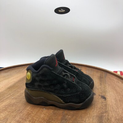 Air Jordan Retro 13 Toddlers Olive Brown Black Shoes 2018 PS Size 4C 414581-006