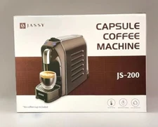 Jassy JS-200 Black Auto Shut-off Espresso Capsule Coffee Machine New!