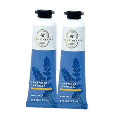 2 BATH BODY WORKS TRAVEL AROMATHERAPY LAVENDER VANILLA HAND CREAM 1 FL OZ NEW