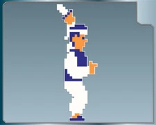 KNIFE BOSS from Kung-Fu Vinyl Decal #1 Car Truck Laptop Arcade Sprite Sticker