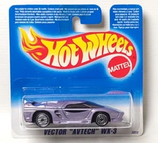 Hot Wheels Vector Avtech WX-3 UH short card blister creased