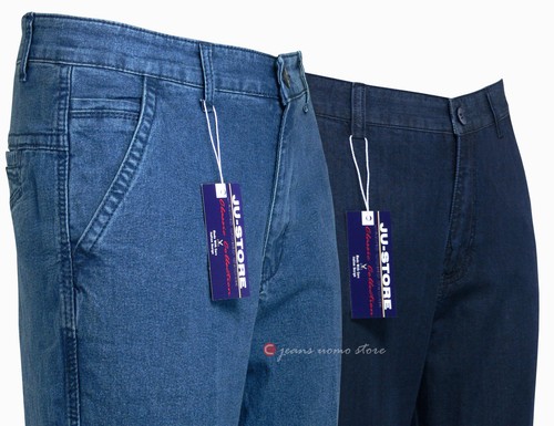 Jeans uomo classico pantalone cotone vita alta elasticizzat tg 62 64 66 68  70 72 | eBay