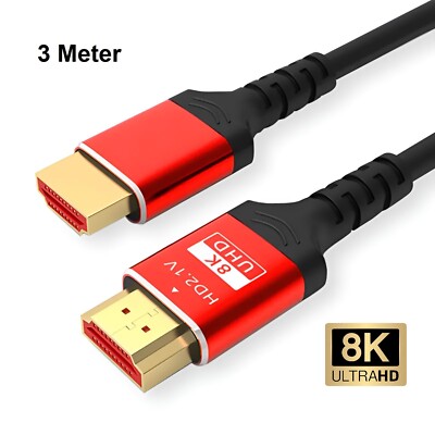 HDMI 8K 2.1 Kabel DSC Ultra HighSpeed 48Gbit/s Ethernet eARC UHD HDR10 120Hz