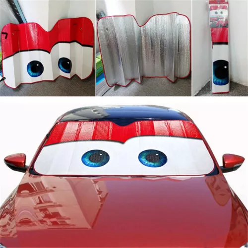 Car Windshield Sun Shade Cartoon Eye Visor SUV Auto Front Window Shield Cover - Picture 10 of 16