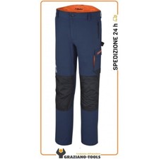 Lightweight Blue Work Pants, Stretch Multipockets - Beta 7660B