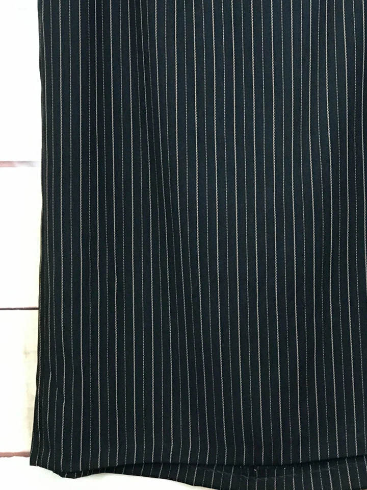 Ashley Stewart Mujeres 18 Negro Rayas Falda Larga Frontal Abertura Cintura Hebilla Cremallera Foto 4 de 4