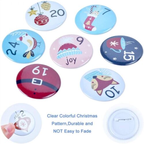 Advent Calendar Number Buttons Beautiful Patterns Christmas Calendar Numbers - Picture 1 of 9