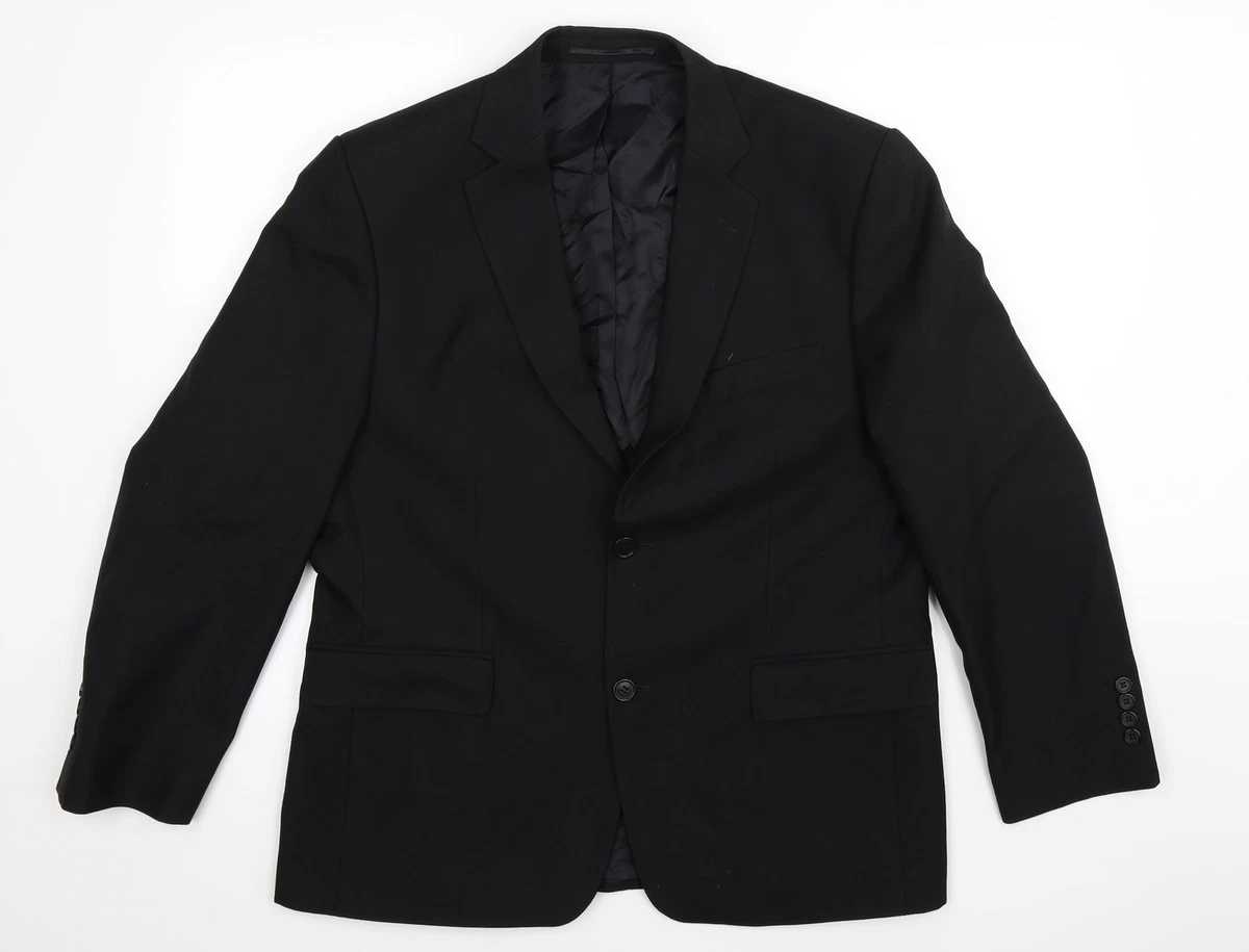 Hugo James Mens Blue Wool Jacket Suit Jacket Size 42