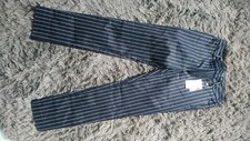 Stradivarius navy pinstirpe chino size 6 new with tags