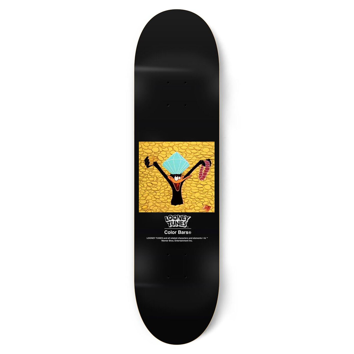 Color Bars Skateboard Deck Looney Tunes Riches Gold Foil 8.25