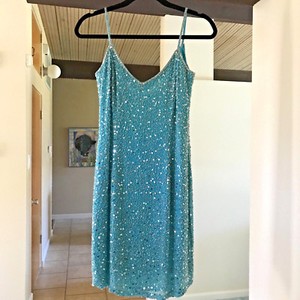 Niteline-Della-Roufogali-Women-039-s-Dress-Size-8-Silk-Beaded-Sequins-Cocktail-Prom