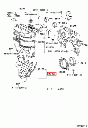 Genuine Supra JZA80 2JZ GTE Lower Timing Belt Cover - Picture 15 of 20