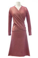 VON VONNI Women's Tropic Red Victoria Short Long Sleeve Transformer Dress NWT