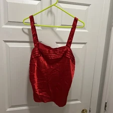 Red Women’s Baby Doll Nighty Tank Top Poly Blend Sz 42 Sexy