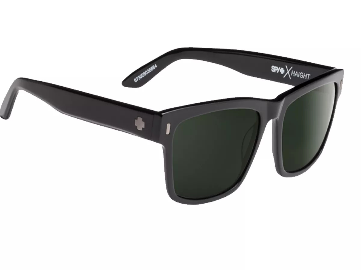 Spy Optic Haight Sunglasses Matte Black Happy Grey Green 673026374863