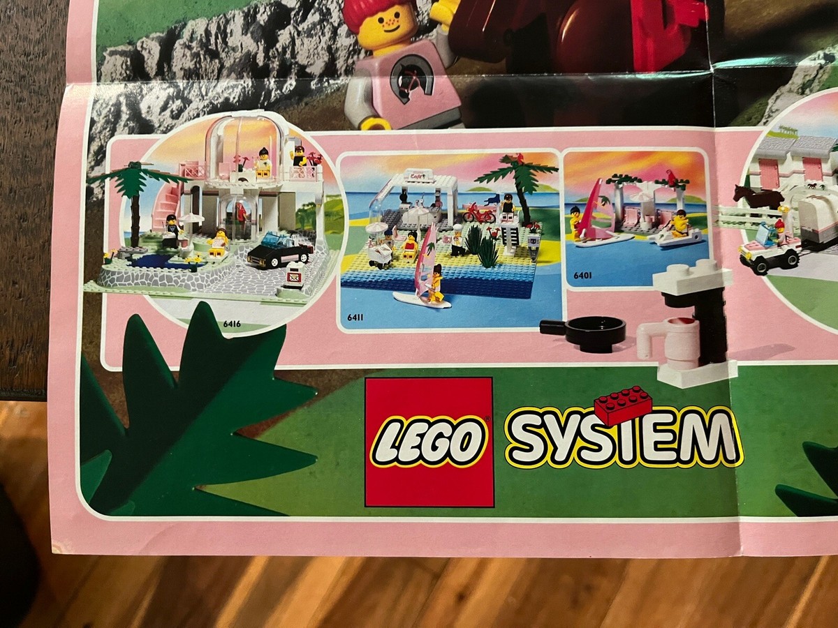 Vintage 1992 Lego Fold Out Poster Lego System Paradisa 16 3/8