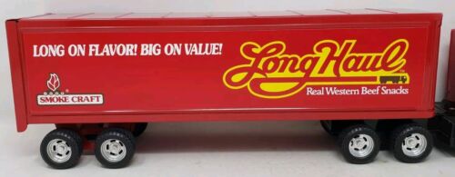 1980s Ertl 19" COE Semi Truck Trailer Steel SMOKE CRAFT Real Western Beef Snacks - Bild 2 von 24