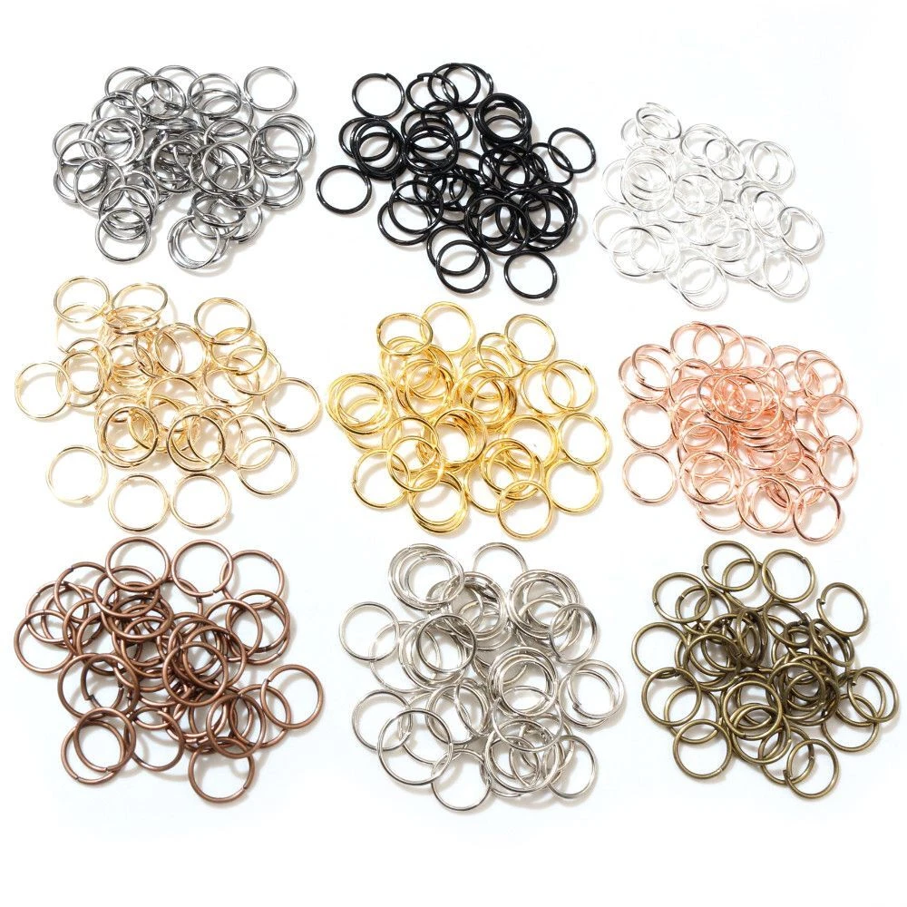 Single Loops Open Jump Rings Jewelry Making Metals Split Ring Diy 3-10mm  200pcs