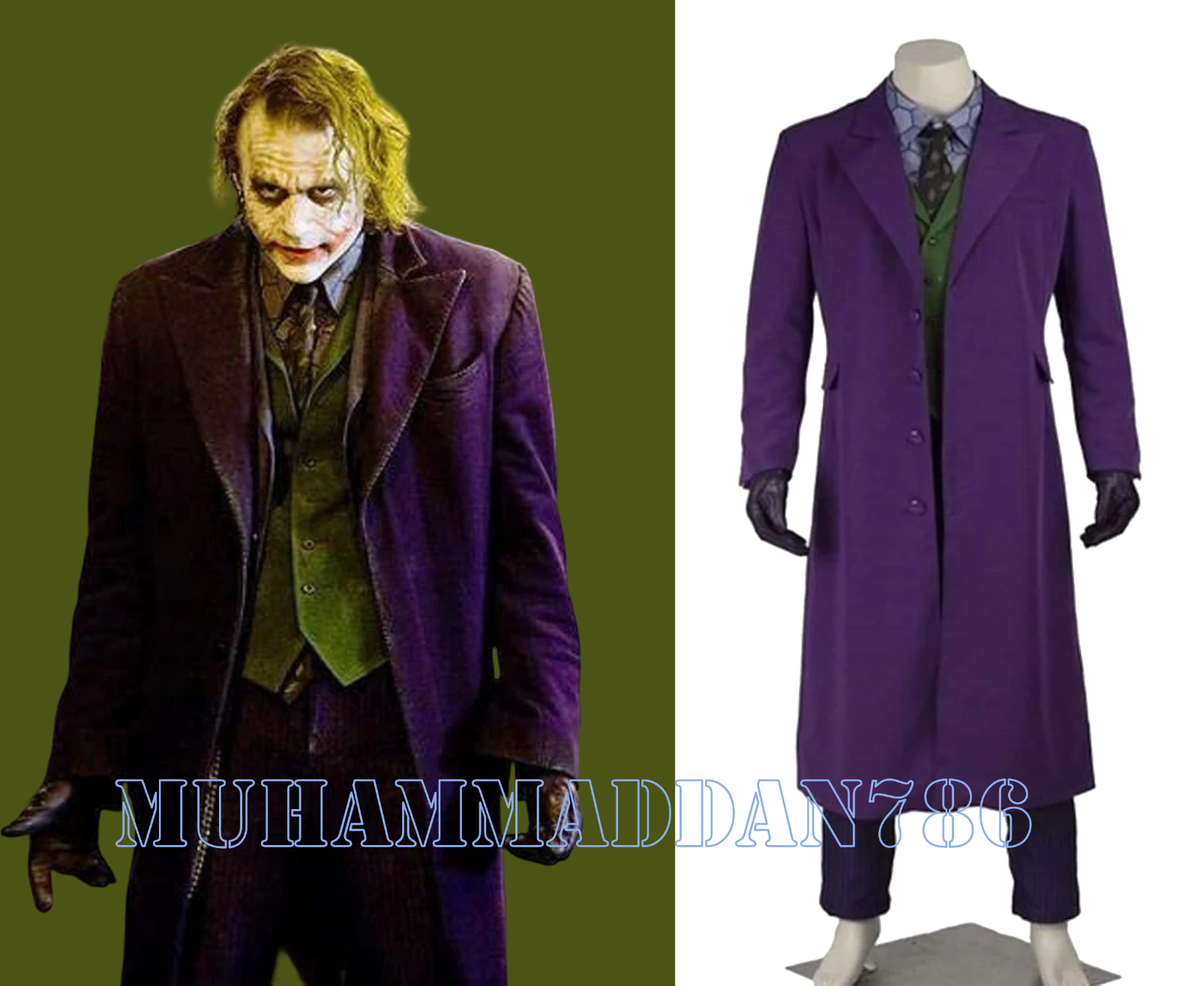 THERE JOKER　ウールコート Men's Wool Joker Cosplay coat - Halloween Handmade Joker Long
