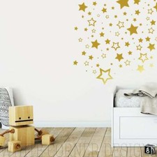 70 Star Wall Decals, Gold Star Decals, Nursery Wall Decals, Wall Sticker ga70