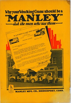 1928 Manley Mfg. Co. Ad: R&B Rent A Car & Garage Storefront Pic - Okmulgee, OK