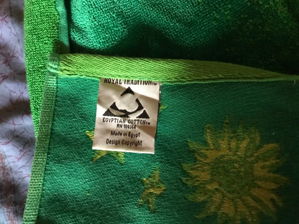 "Toalla de playa de algodón egipcio colorida de gran tamaño 38"" x 69"" (2 cada una - igual)" Foto 4 de 4