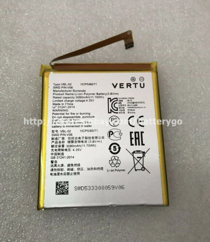 Batterie Smartphone vertu Ricambio per Professionisti