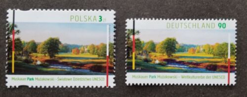 [SJ] Germany Poland Joint Issue UNESCO Park 2012 Heritage Tree (stamp pair) MNH - Picture 1 of 4