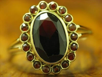 8kt 333 Gelbgold Ring mit 3,34ct Granat Besatz / 3,7g / RG 59,5 - Bild 1 von 4