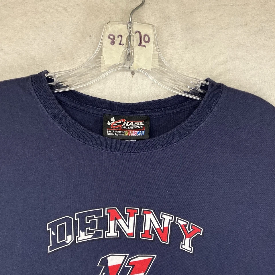 Camisa De Colección Denny Hamlin Gráfico Patriótico Persecución Nascar Carreras Adulto Encogido XL Foto 4 de 4