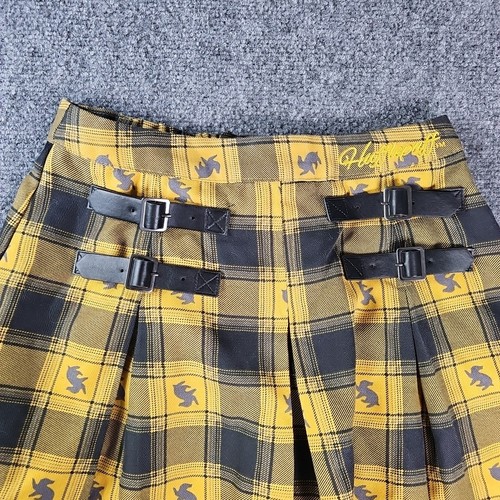 Harry Potter Hufflepuff XS Plissee Karo Minirock Preppy Clueless Academia - Bild 3 von 7