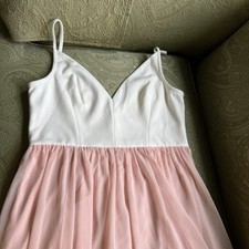 Anthropologie BHLDN Ivory & Pink Gown Size 16
