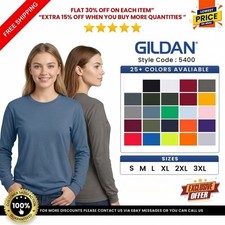 Gildan G540 Unisex Heavy Cotton Long Sleeve T-Shirt Classic Fit Preshrunk