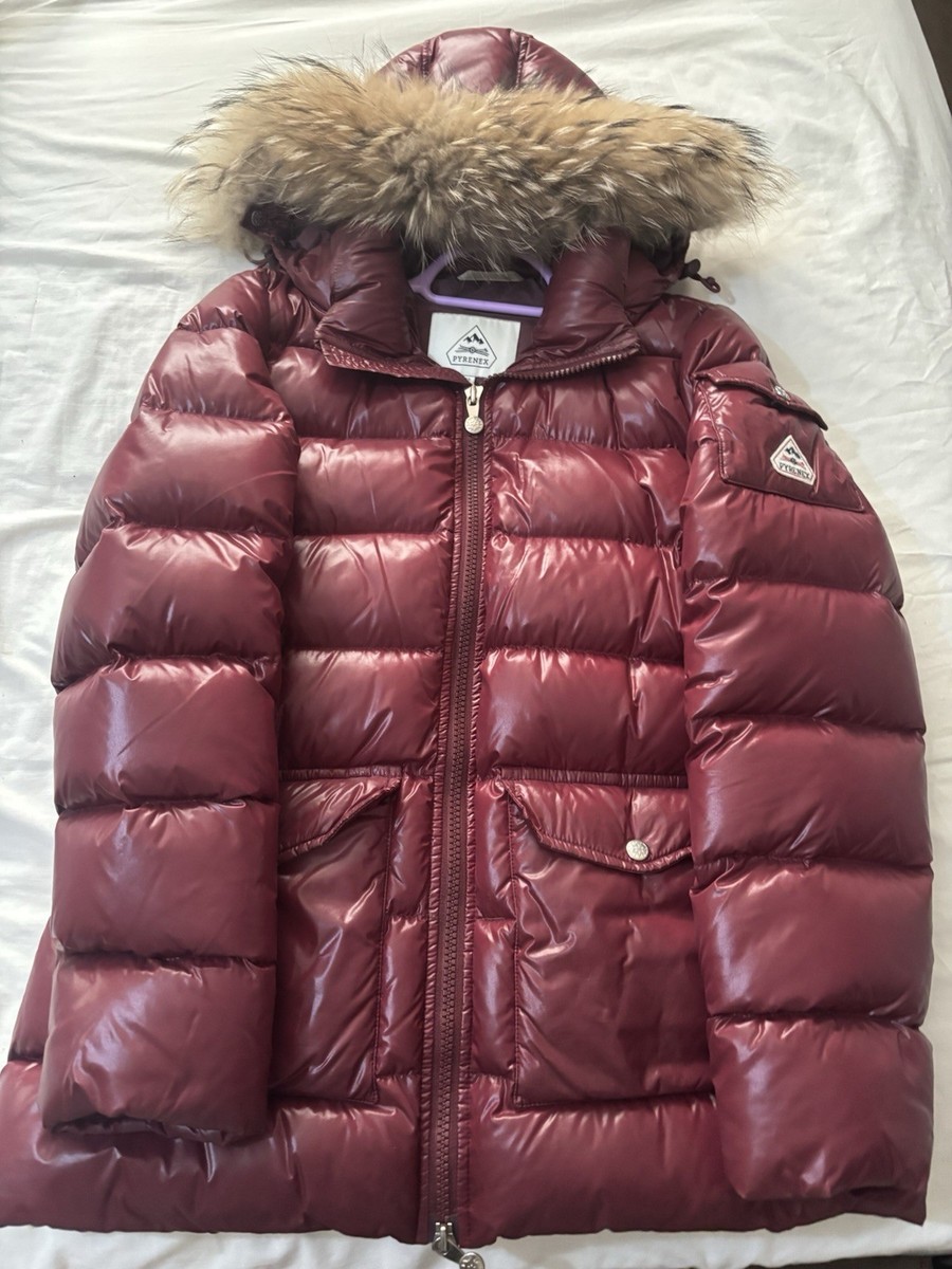 Padded Jacket Pyrenex Red Coat Ladies Pyrenex Coat Size 42 UK