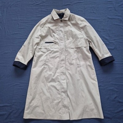 Dannimac beige Trenchcoat zweifarbig Trench Mac Royale Macintosh Mantel Large